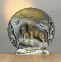 Howling at the moon!